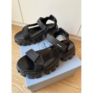 Prada Black Chunky Sandals